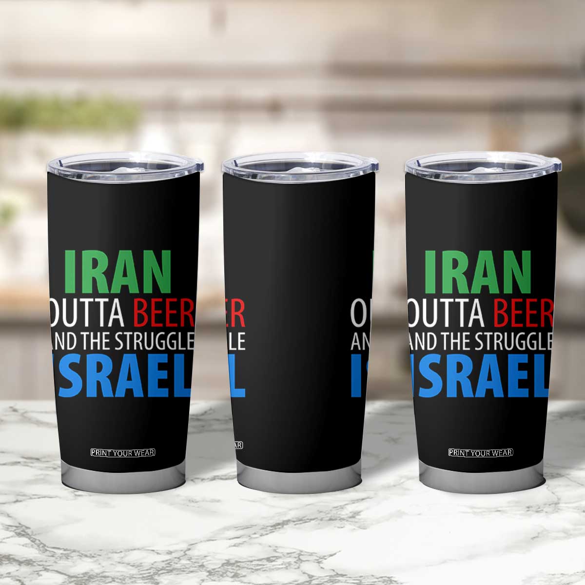 Iran And Israel Political Satire Tumbler Cup The Great Beer Struggle