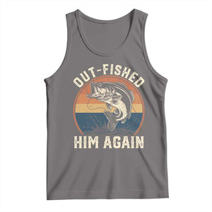 Funny Bass Fishing Tank Top Out Fished Him Again Fisherman Outdoor Adventure