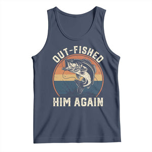 Funny Bass Fishing Tank Top Out Fished Him Again Fisherman Outdoor Adventure