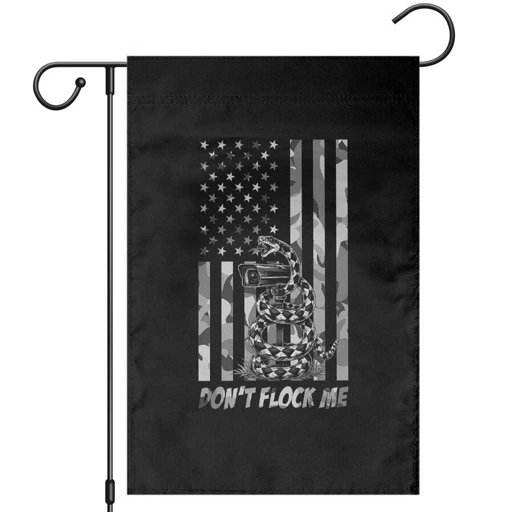 Rattlesnake Surveillance Camera US Flag Camo Graphic Garden Flag Dont Flock Me TS12 Black Print Your Wear