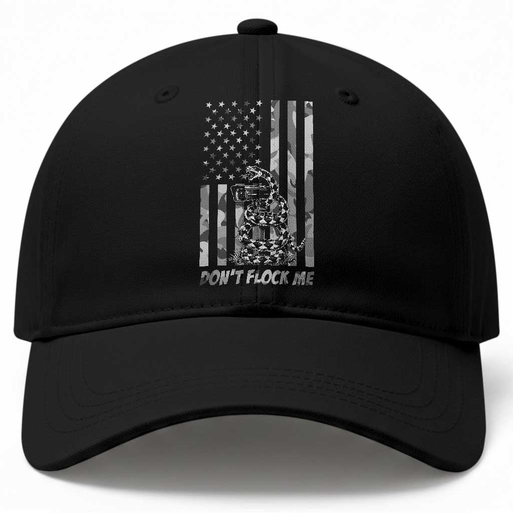 Rattlesnake Surveillance Camera US Flag Camo Graphic Baseball Cap Dont Flock Me TS12 Print Your Wear
