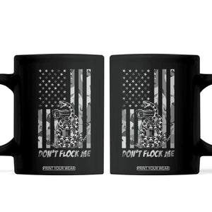 Rattlesnake Surveillance Camera US Flag Camo Graphic Coffee Mug Dont Flock Me
