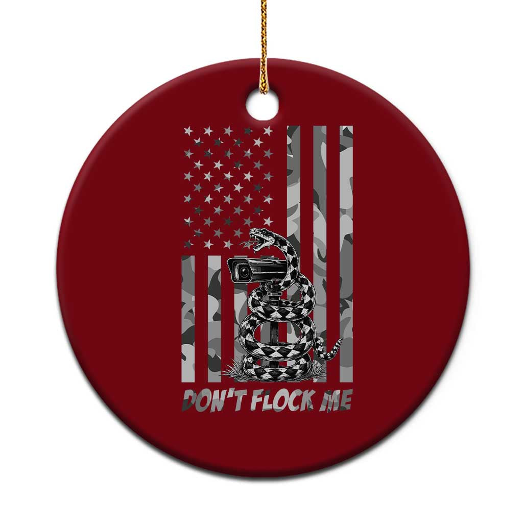 Rattlesnake Surveillance Camera US Flag Camo Graphic Ceramic Ornament Dont Flock Me TS12 1pc Red Print Your Wear