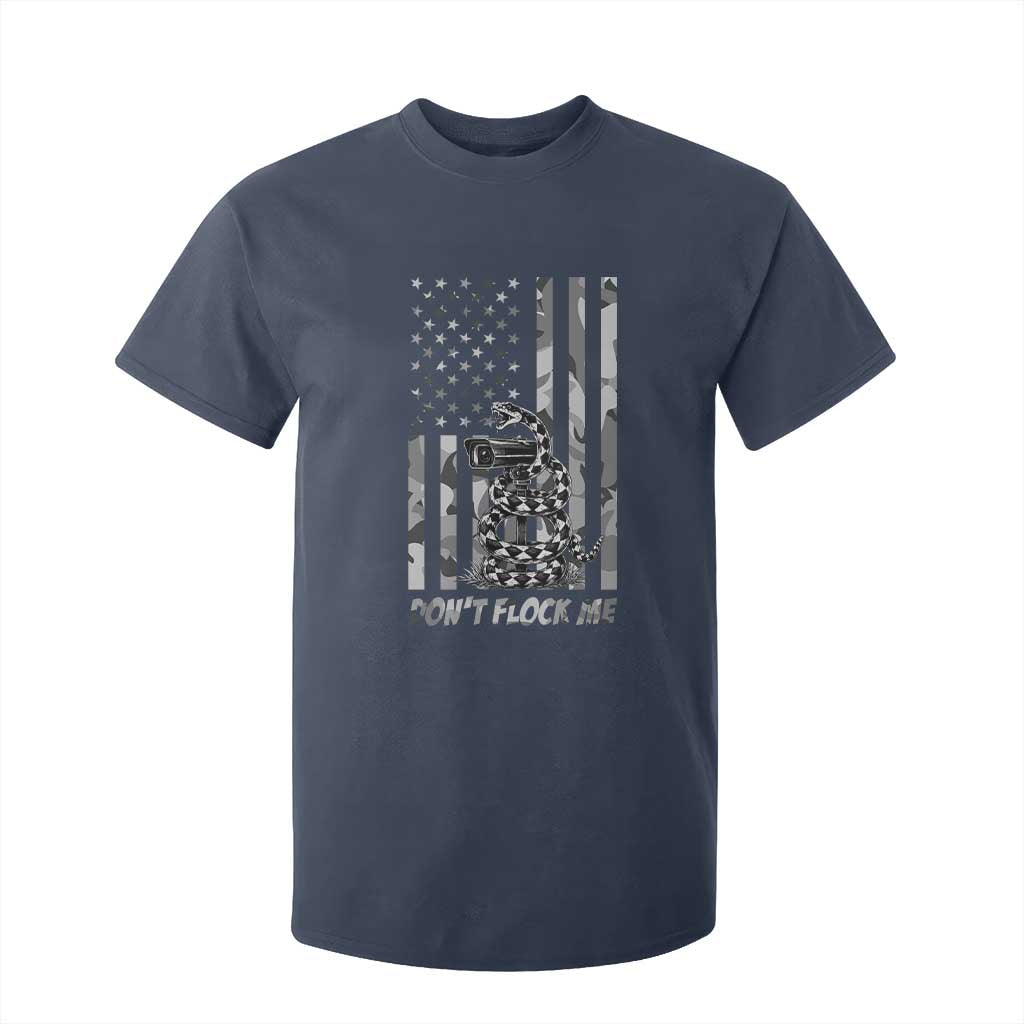 Rattlesnake Surveillance Camera US Flag Camo Graphic T Shirt For Kid Dont Flock Me