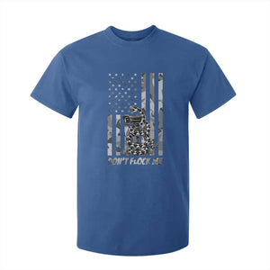 Rattlesnake Surveillance Camera US Flag Camo Graphic T Shirt For Kid Dont Flock Me