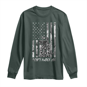 Rattlesnake Surveillance Camera US Flag Camo Graphic Long Sleeve Shirt Dont Flock Me