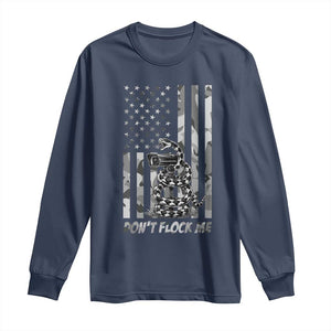 Rattlesnake Surveillance Camera US Flag Camo Graphic Long Sleeve Shirt Dont Flock Me