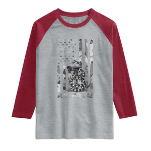 Rattlesnake Surveillance Camera US Flag Camo Graphic Raglan Shirt Dont Flock Me
