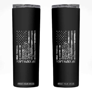 Rattlesnake Surveillance Camera US Flag Camo Graphic Skinny Tumbler Dont Flock Me