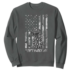 Rattlesnake Surveillance Camera US Flag Camo Graphic Sweatshirt Dont Flock Me