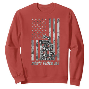 Rattlesnake Surveillance Camera US Flag Camo Graphic Sweatshirt Dont Flock Me