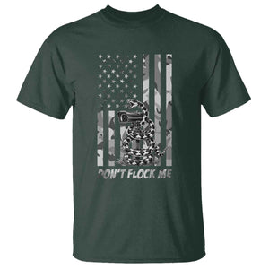 Rattlesnake Surveillance Camera US Flag Camo Graphic T Shirt Dont Flock Me