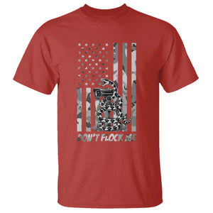 Rattlesnake Surveillance Camera US Flag Camo Graphic T Shirt Dont Flock Me