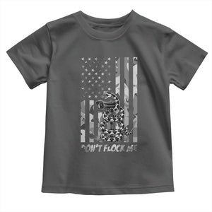 Rattlesnake Surveillance Camera US Flag Camo Graphic Toddler T Shirt Dont Flock Me