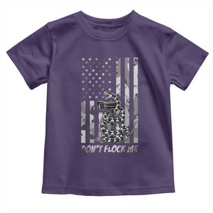Rattlesnake Surveillance Camera US Flag Camo Graphic Toddler T Shirt Dont Flock Me