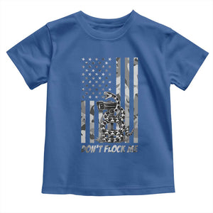 Rattlesnake Surveillance Camera US Flag Camo Graphic Toddler T Shirt Dont Flock Me