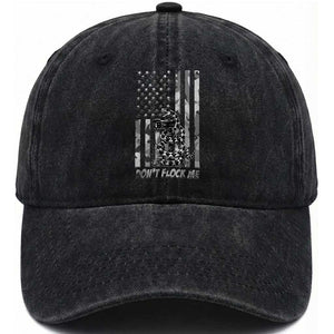 Rattlesnake Surveillance Camera US Flag Camo Graphic Washed Cotton Baseball Cap Dont Flock Me