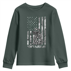 Rattlesnake Surveillance Camera US Flag Camo Graphic Youth Sweatshirt Dont Flock Me