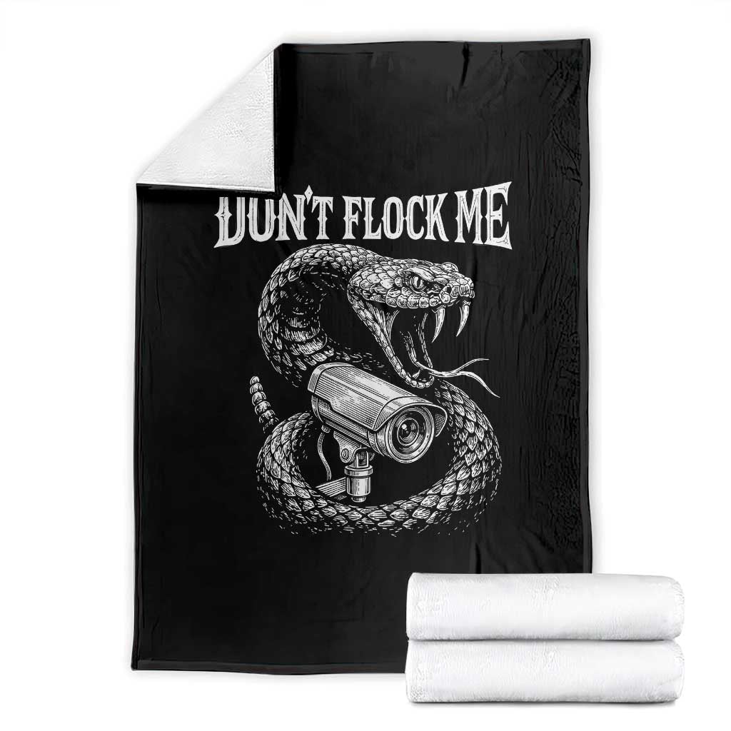 Anti Surveillance Camera Rattlesnake Throw Blanket Dont Flock Me TS12 Black Print Your Wear