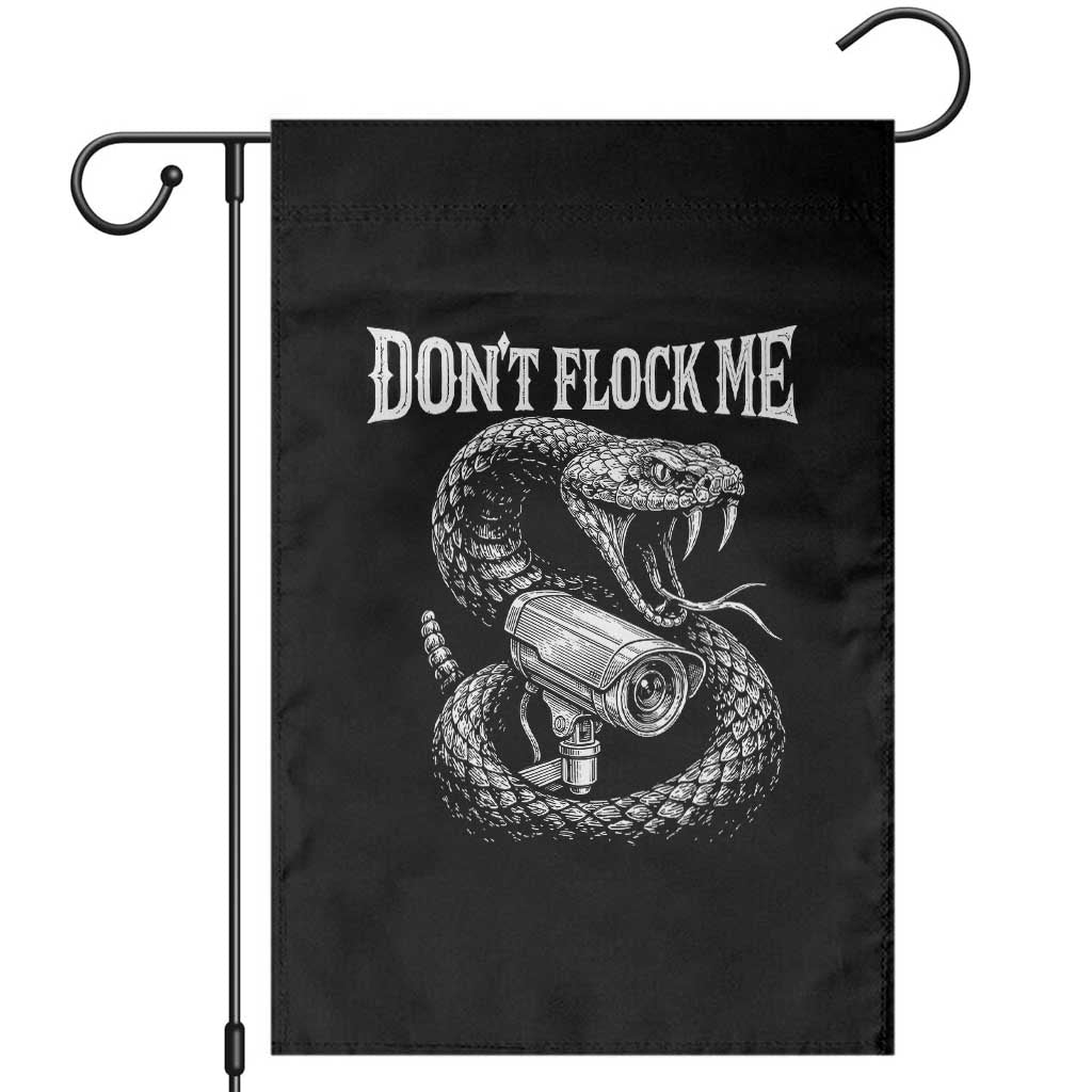 Anti Surveillance Camera Rattlesnake Garden Flag Dont Flock Me TS12 Black Print Your Wear