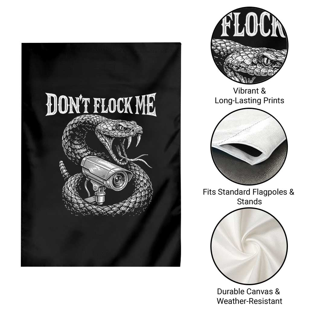 Anti Surveillance Camera Rattlesnake Garden Flag Dont Flock Me