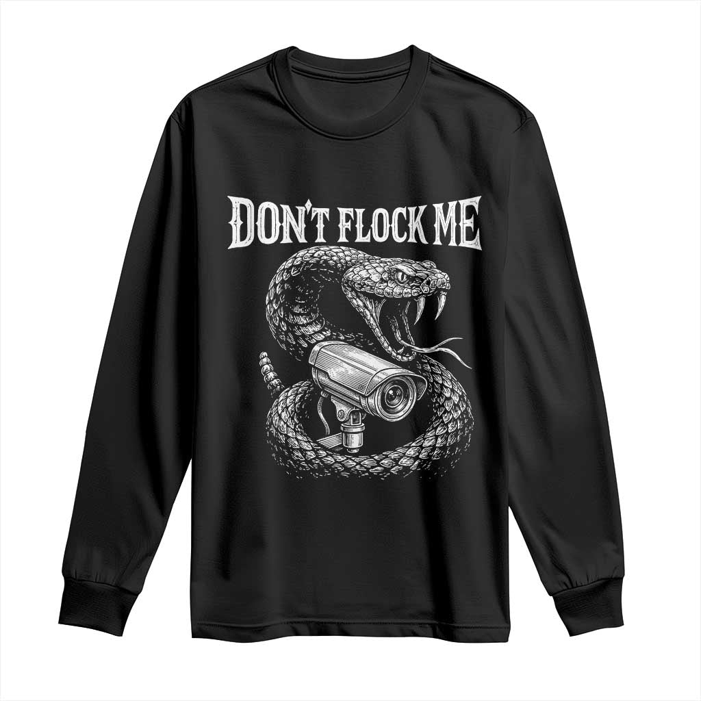 Anti Surveillance Camera Rattlesnake Long Sleeve Shirt Dont Flock Me TS12 Black Print Your Wear