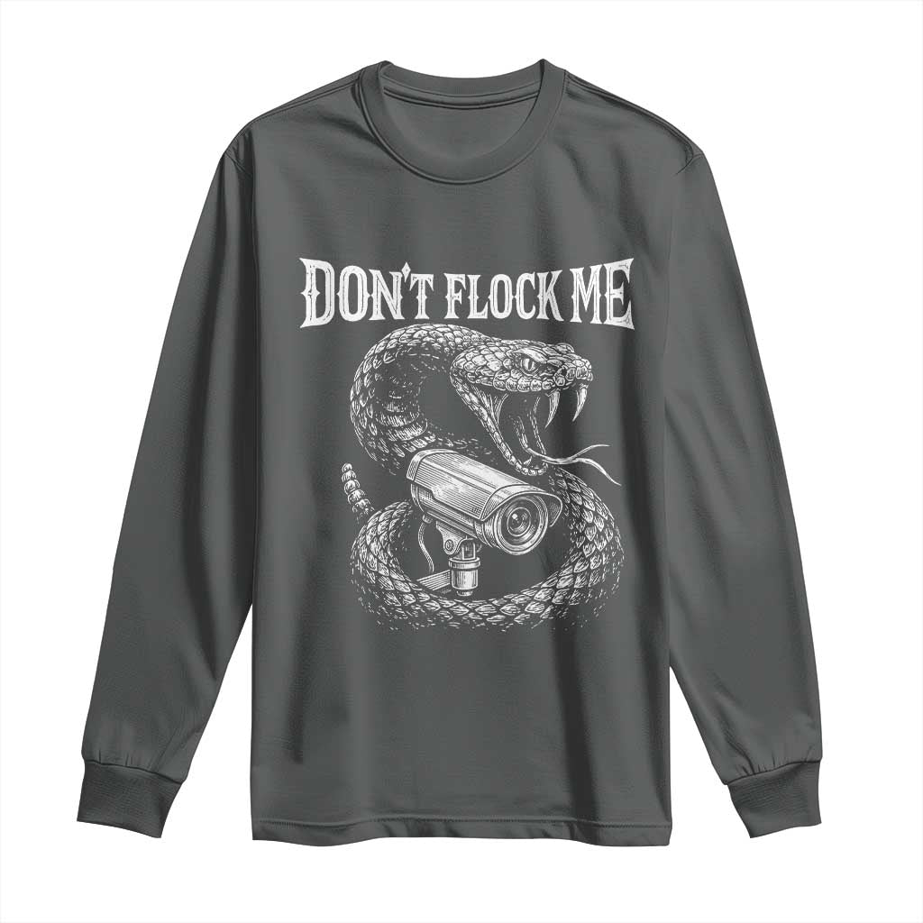 Anti Surveillance Camera Rattlesnake Long Sleeve Shirt Dont Flock Me