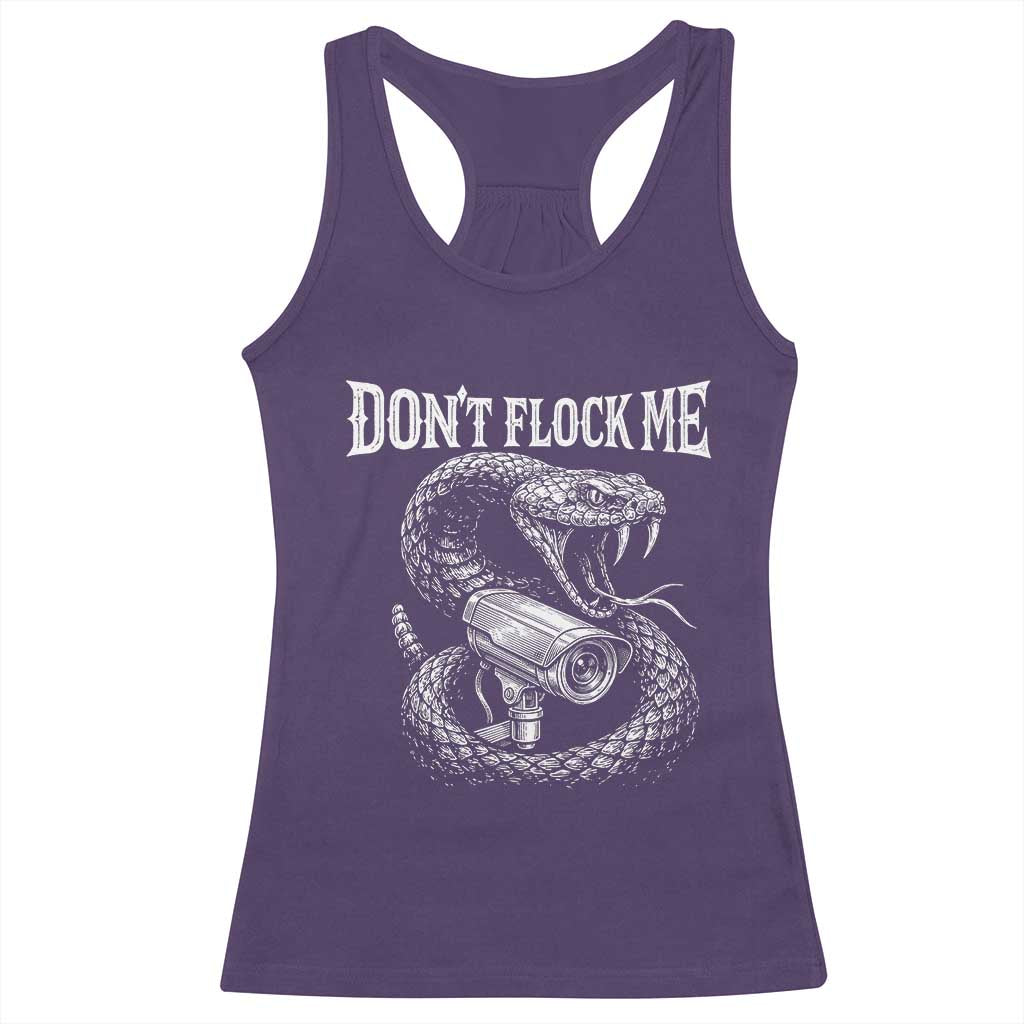 Anti Surveillance Camera Rattlesnake Racerback Tank Top Dont Flock Me