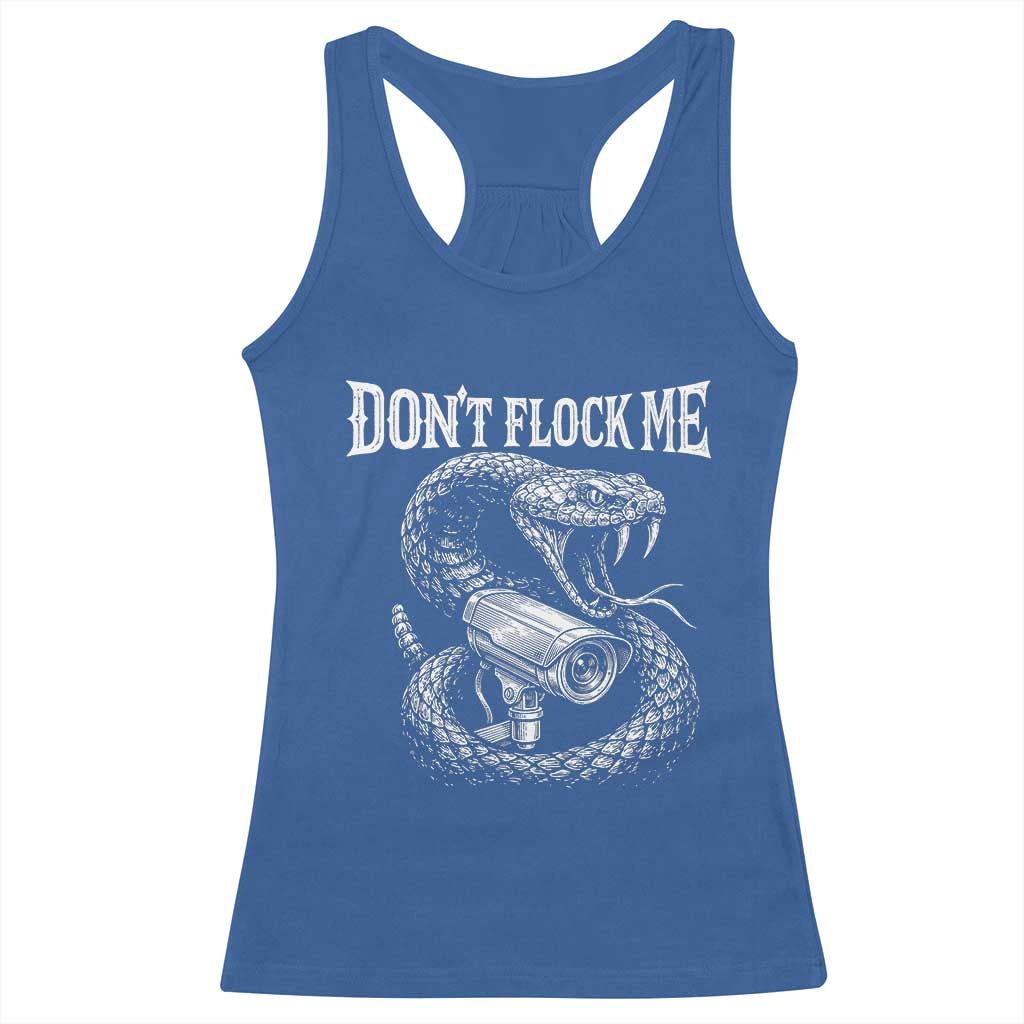 Anti Surveillance Camera Rattlesnake Racerback Tank Top Dont Flock Me