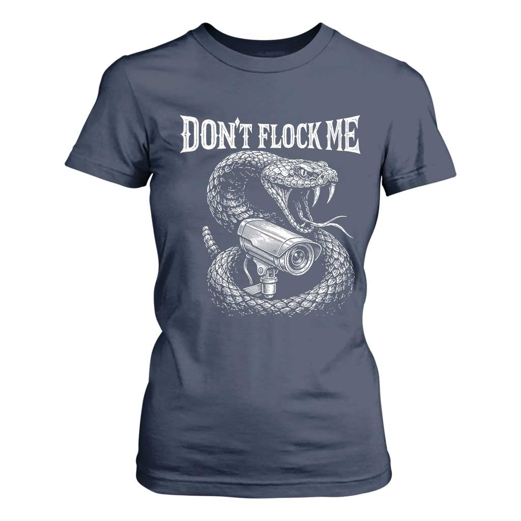 Anti Surveillance Camera Rattlesnake T Shirt For Women Dont Flock Me