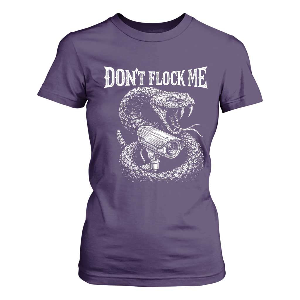 Anti Surveillance Camera Rattlesnake T Shirt For Women Dont Flock Me