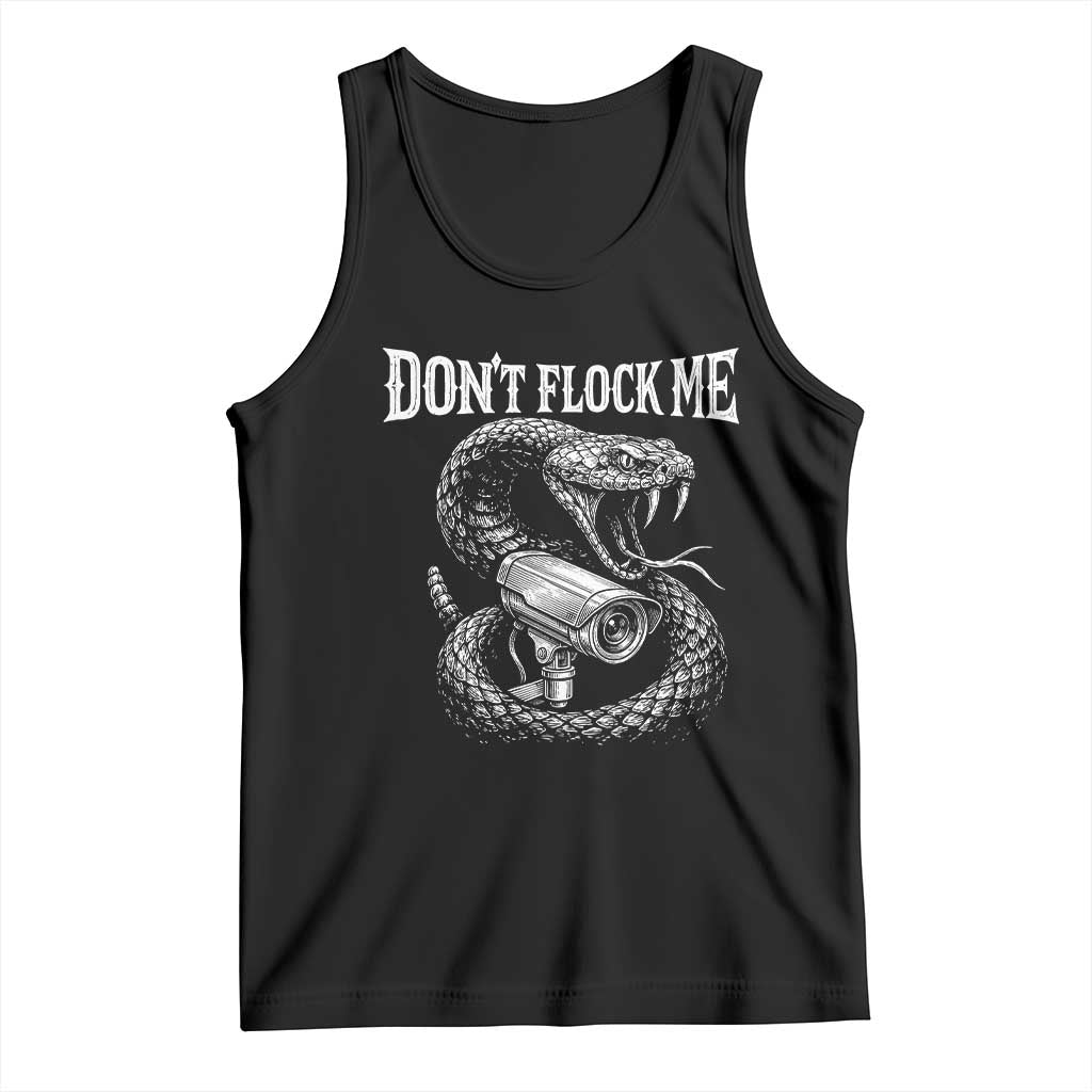 Anti Surveillance Camera Rattlesnake Tank Top Dont Flock Me TS12 Black Print Your Wear