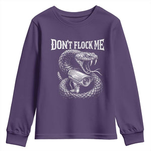 Anti Surveillance Camera Rattlesnake Youth Sweatshirt Dont Flock Me