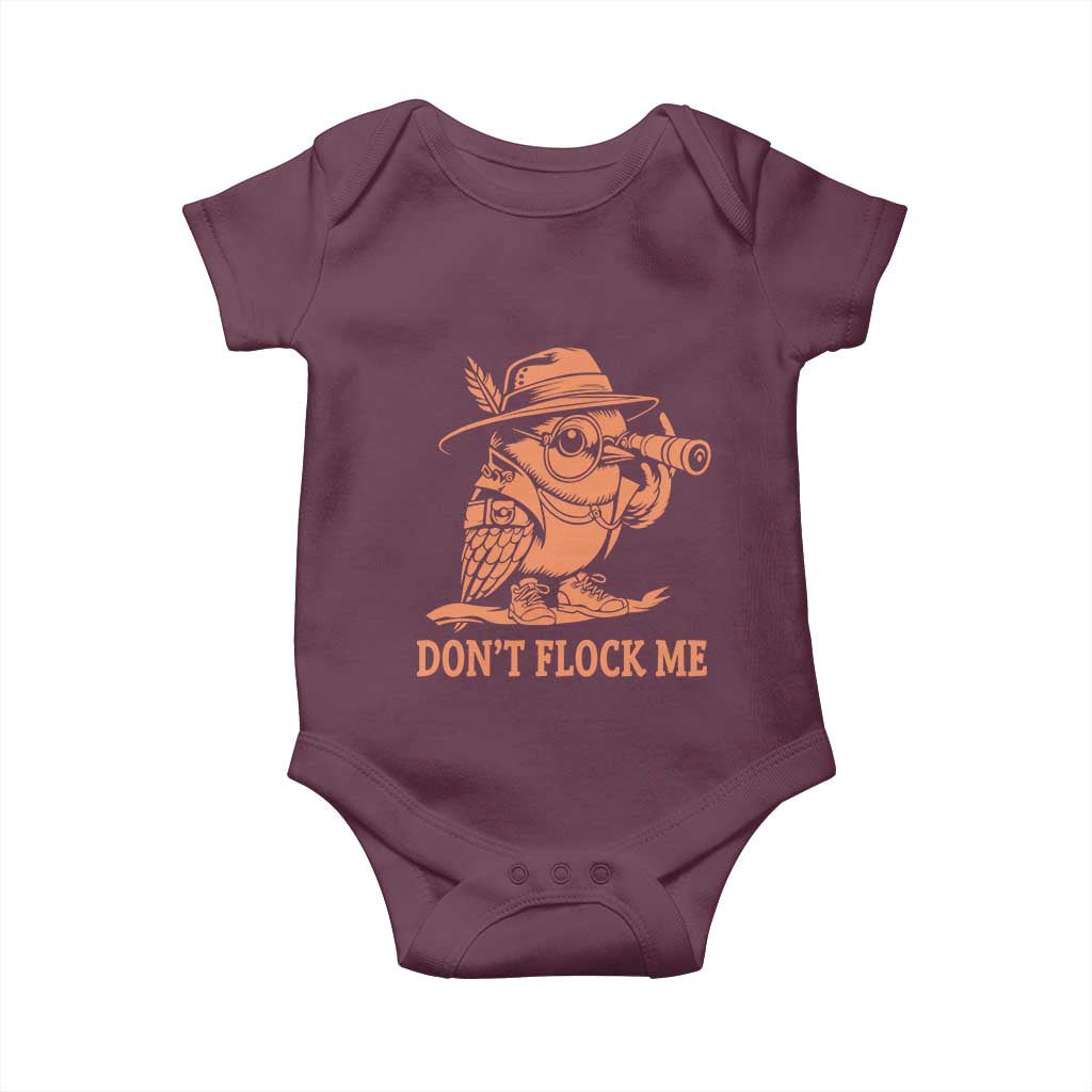 Funny Bird Watching Detective Birdwatcher Baby Onesie Dont Flock Me
