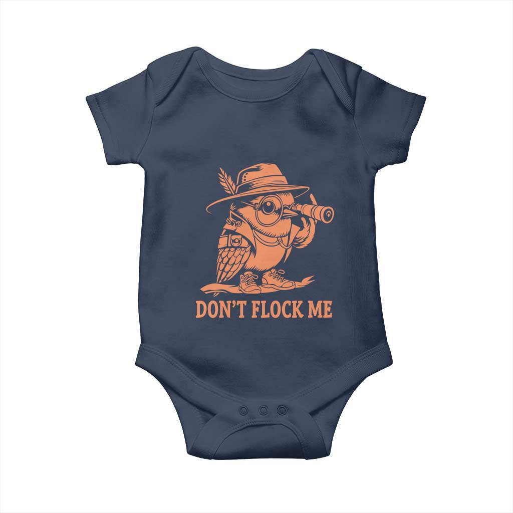 Funny Bird Watching Detective Birdwatcher Baby Onesie Dont Flock Me