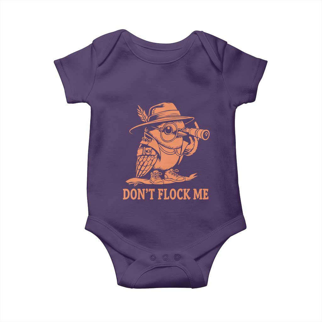 Funny Bird Watching Detective Birdwatcher Baby Onesie Dont Flock Me