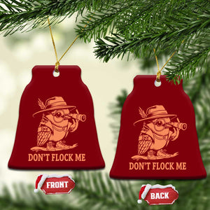 Funny Bird Watching Detective Birdwatcher Ceramic Ornament Dont Flock Me