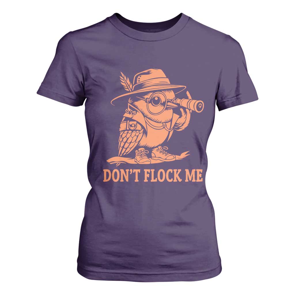 Funny Bird Watching Detective Birdwatcher T Shirt For Women Dont Flock Me