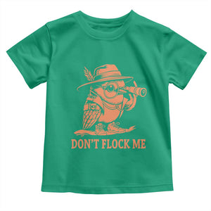 Funny Bird Watching Detective Birdwatcher Toddler T Shirt Dont Flock Me