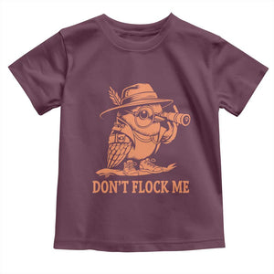 Funny Bird Watching Detective Birdwatcher Toddler T Shirt Dont Flock Me