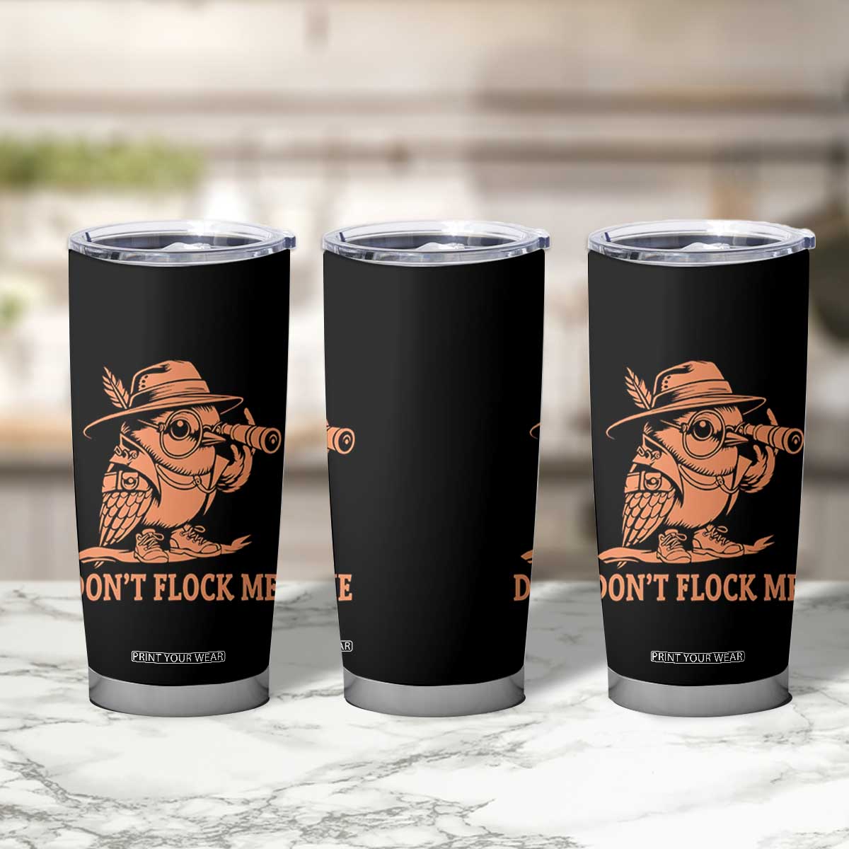 Funny Bird Watching Detective Birdwatcher Tumbler Cup Dont Flock Me