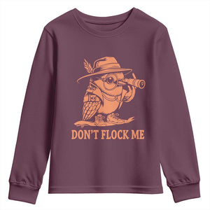 Funny Bird Watching Detective Birdwatcher Youth Sweatshirt Dont Flock Me