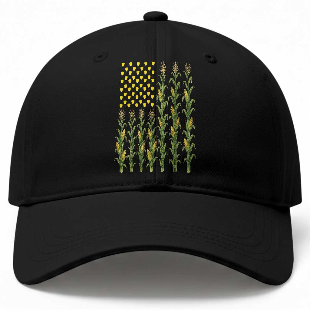 Vintage Corn American Flag Baseball Cap Patriotic Farmer Farm Gift TS12 Print Your Wear