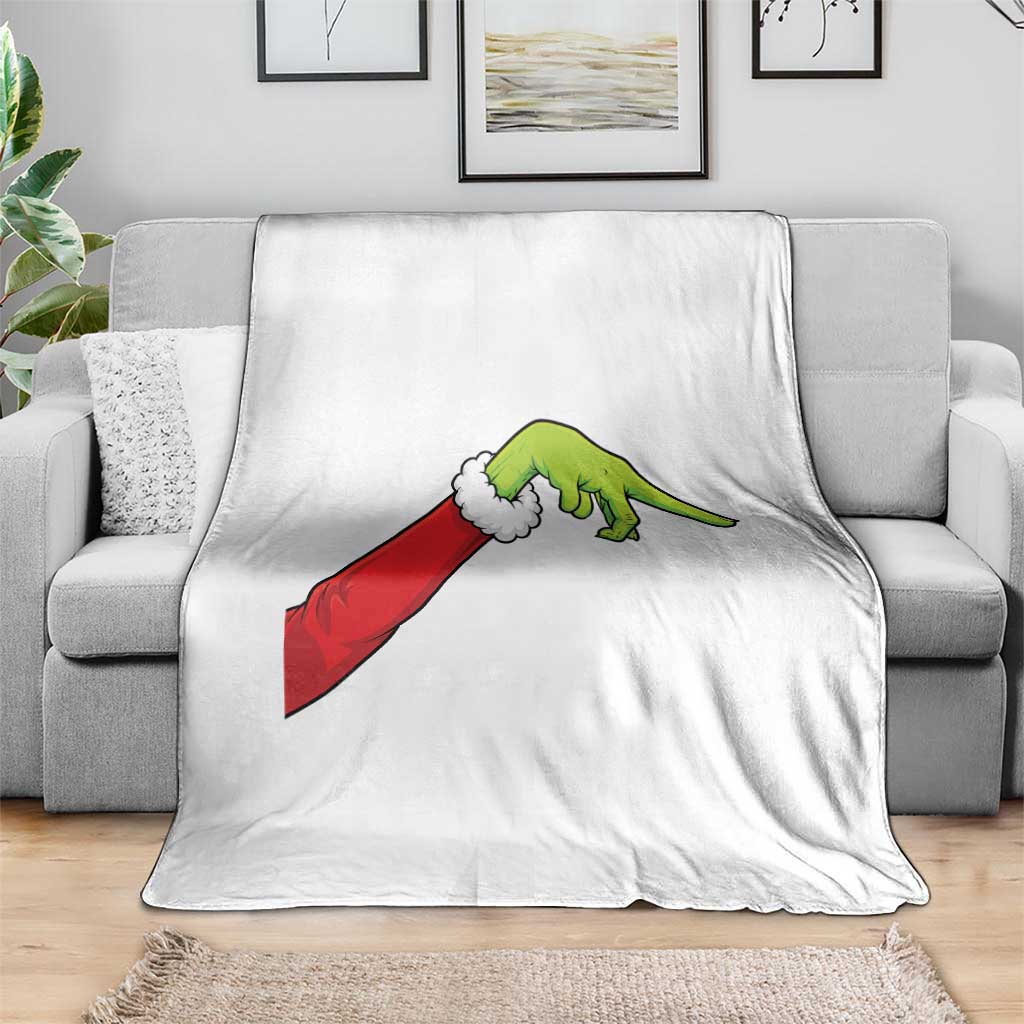 Funny Green Hand Basketball Pointing Meme Throw Blanket Christmas Holiday Gift