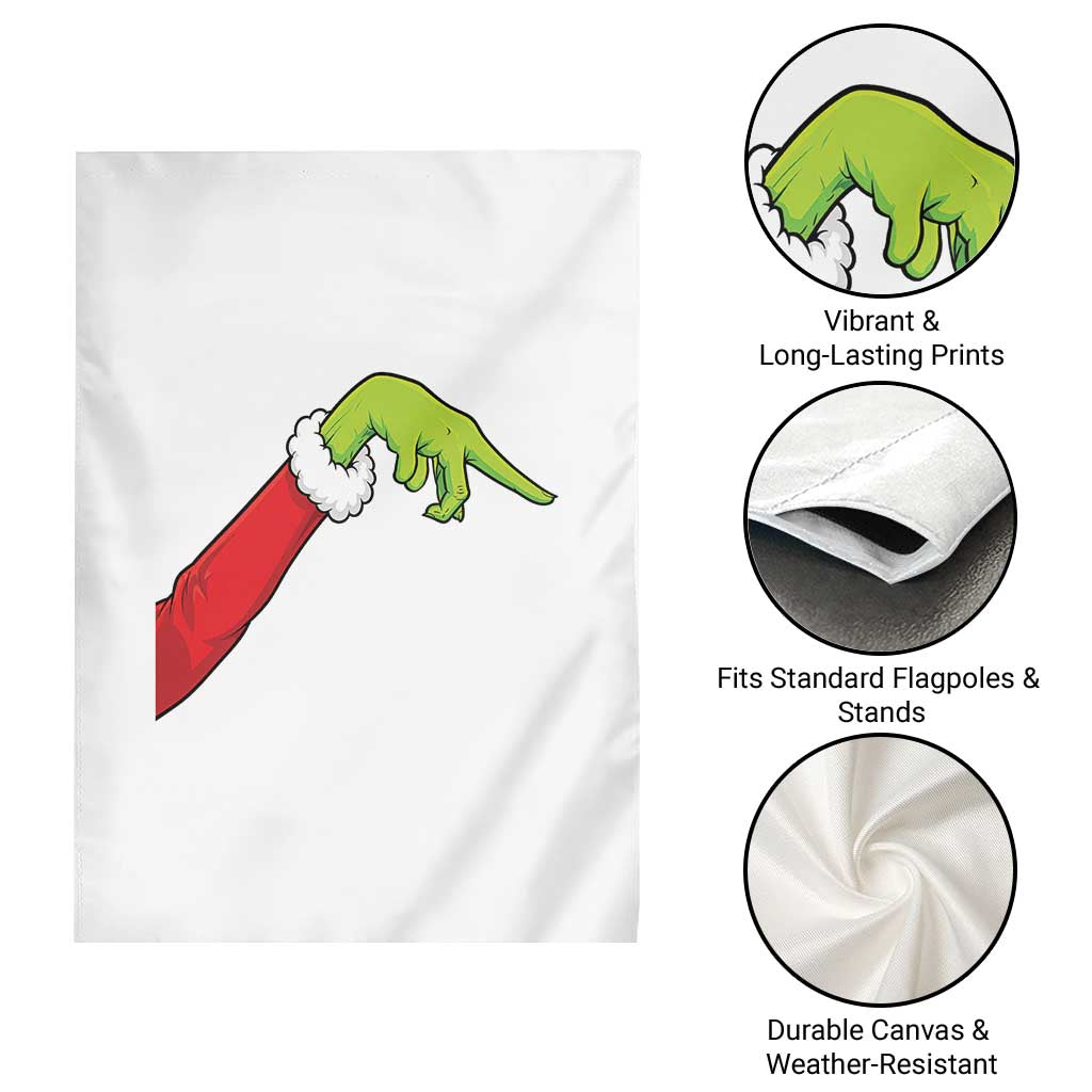Funny Green Hand Basketball Pointing Meme Garden Flag Christmas Holiday Gift