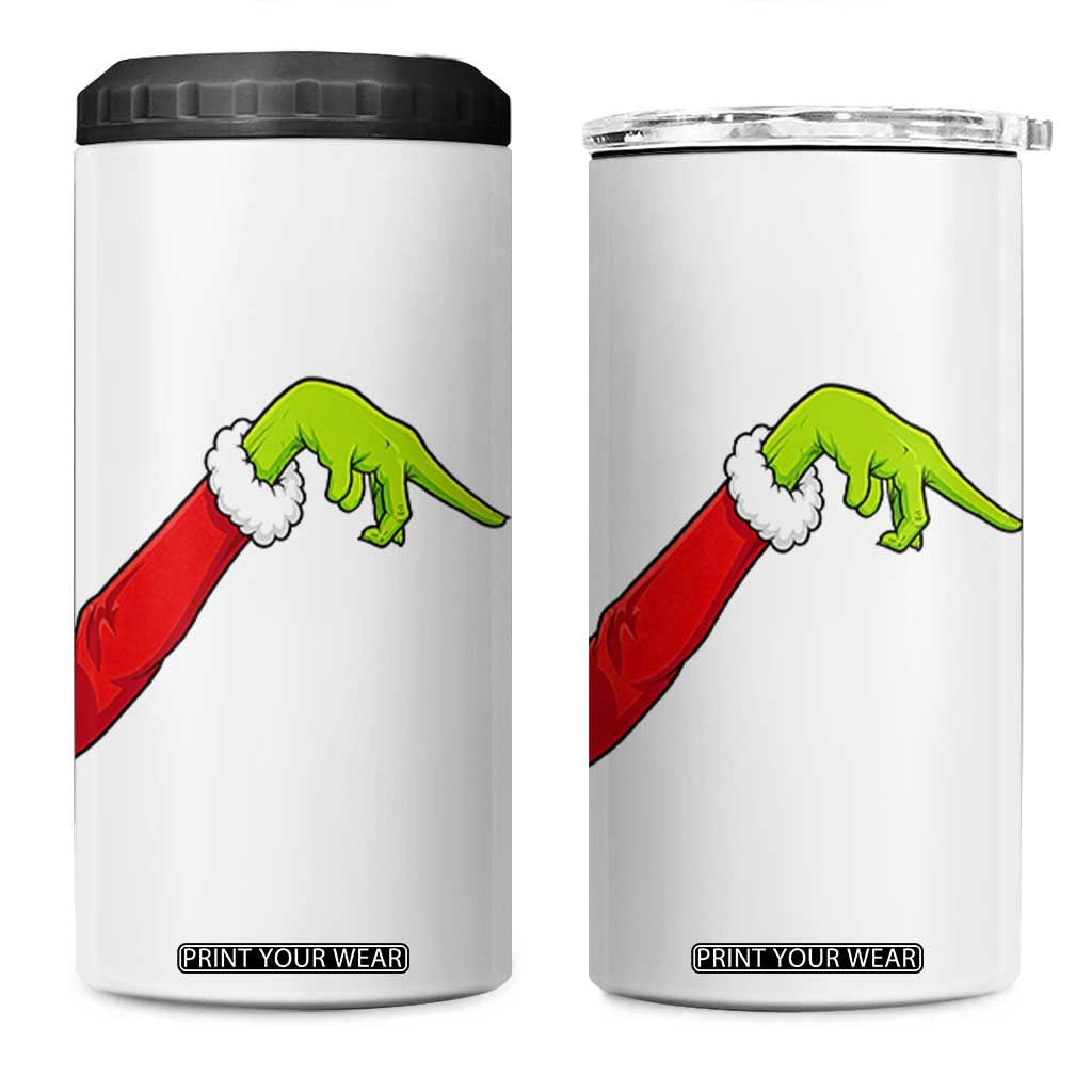 Funny Green Hand Basketball Pointing Meme 4 in 1 Can Cooler Tumbler Christmas Holiday Gift TS12 One Size: 16 oz White Print Your Wear
