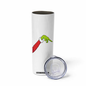 Funny Green Hand Basketball Pointing Meme Skinny Tumbler Christmas Holiday Gift