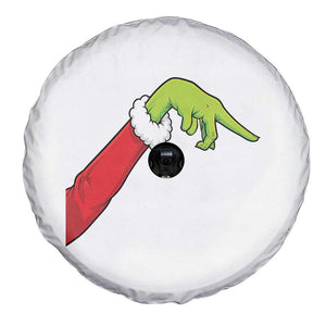 Funny Green Hand Basketball Pointing Meme Spare Tire Cover Christmas Holiday Gift