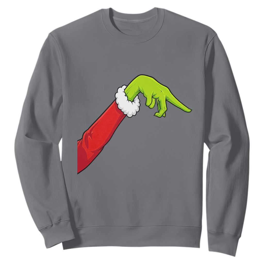 Funny Green Hand Basketball Pointing Meme Sweatshirt Christmas Holiday Gift