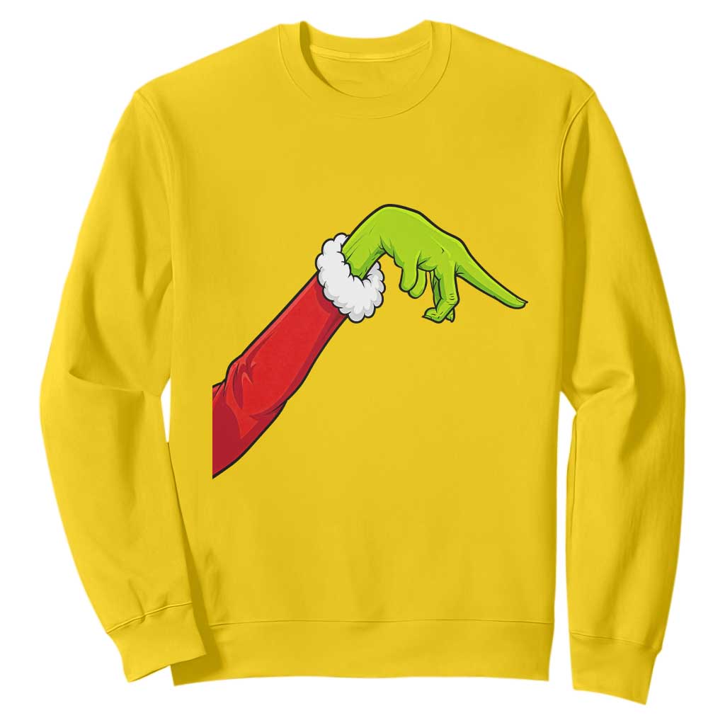 Funny Green Hand Basketball Pointing Meme Sweatshirt Christmas Holiday Gift